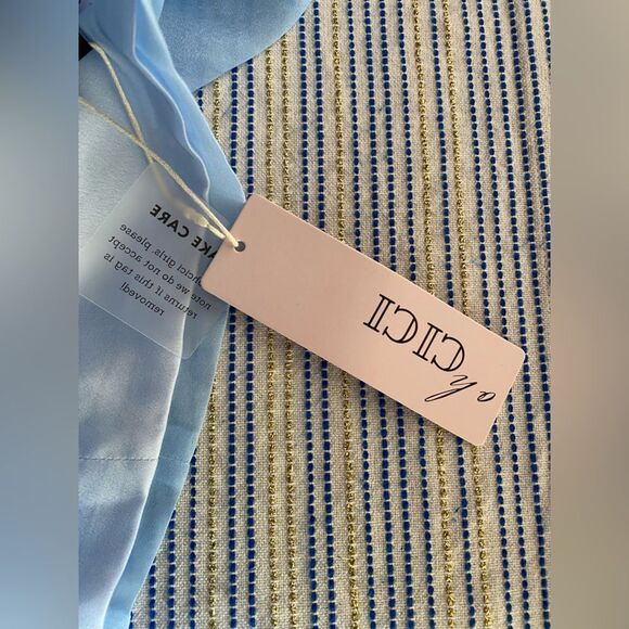 Oh Cici One Shoulder Ruched Mini Dress Light Blue Sz XS-S NWT - Picture 13 of 16